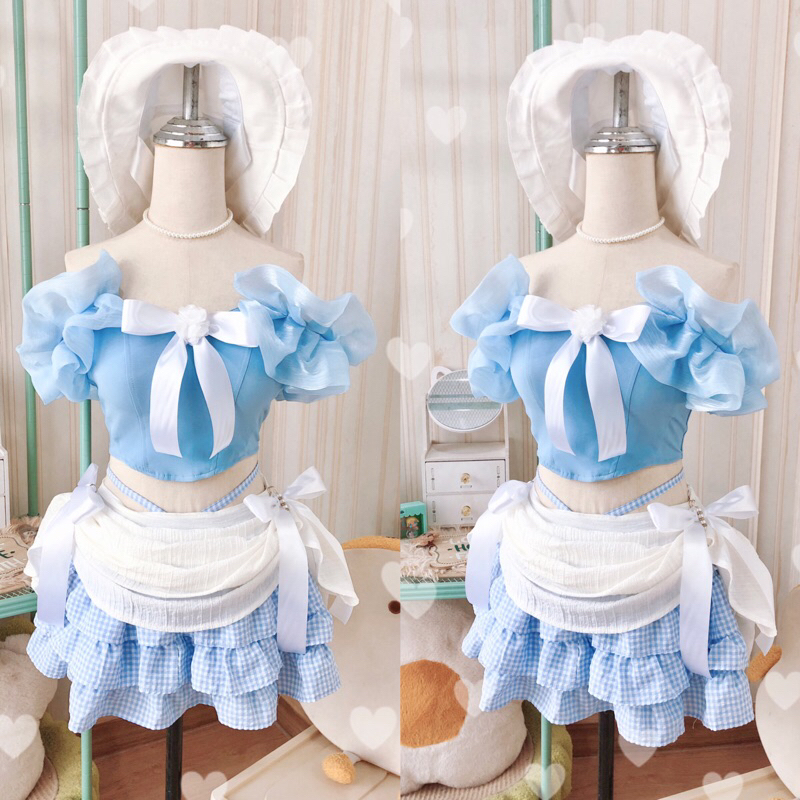 พร้อมส่ง ร้านไทย เสื้อสายเดี่ยวปาดไหล่ครอป สไตล์เกาหลี เวียดนาม น่ารัก เซ็กซี่ แฟชั่นผู้หญิง ไปคอน งานเฟส ออกงาน ชุดเต้น