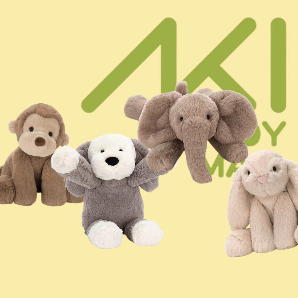 Jellycat Smudge Series 【ตัวแทนซื้อ】 ช้าง หมา ลิง กระต่าย