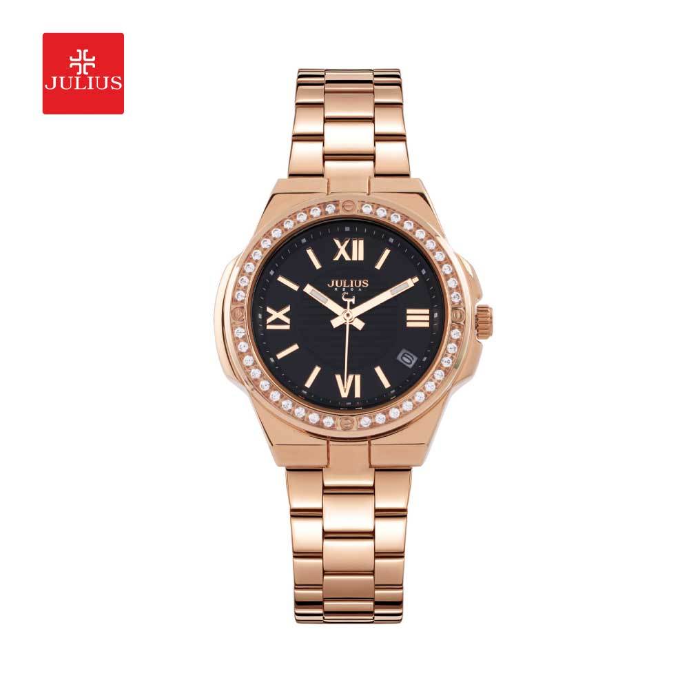 Julius นาฬิกาข้อมือผู้หญิง JA-1506 สายสแตนเลสสตีล หน้าปัดกลม แบรนด์เกาหลี แฟชั่น