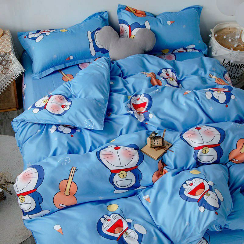 ชุดเครื่องนอน Doraemon ผ้าปูที่นอน ผ้านวม ปลอกหมอน 3.5/5/6 ฟุต thumbnail 5