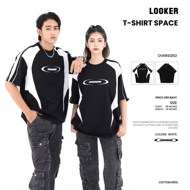 เสื้อยืดแขนสั้น LOOKER – TShirtSpace ราคา ถูกที่สุด ดีลบีเคเค แกลเลอรีภาพที่ 4