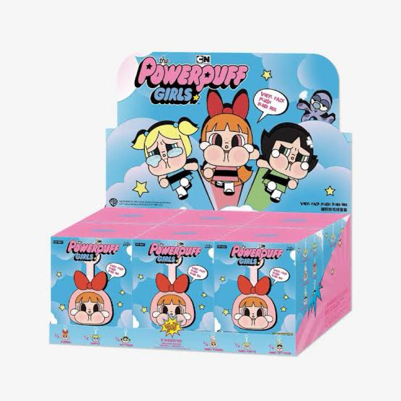 (พร้อมส่งจากไทย) CRYBABY × Powerpuff Girls Series-Vinyl Face Plush พวงกุญแจ