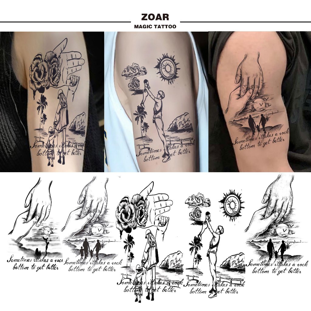 ZOAR พร้อมส่ง L12 Magic tattooสติ๊กเกอร์รอยสักสมุนไพร ซีรีส์วันพีซ กันน้ำ กันรอย ยาวนาน กึ่งถาวร