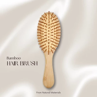 หวีไม้ไผ่ Bamboo hair brush หวีแปรง****พร้อมส่งจากไทย🇹🇭