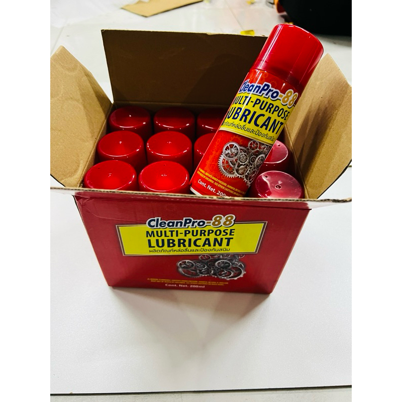 สเปรย์ หล่อลื่น ยกลัง 12ป๋อง กันสนิม cleanPro-88 200ml สเปรย์ครอบจักรวาล คล้าย sonax  ไล่สนิม ล้างสน
