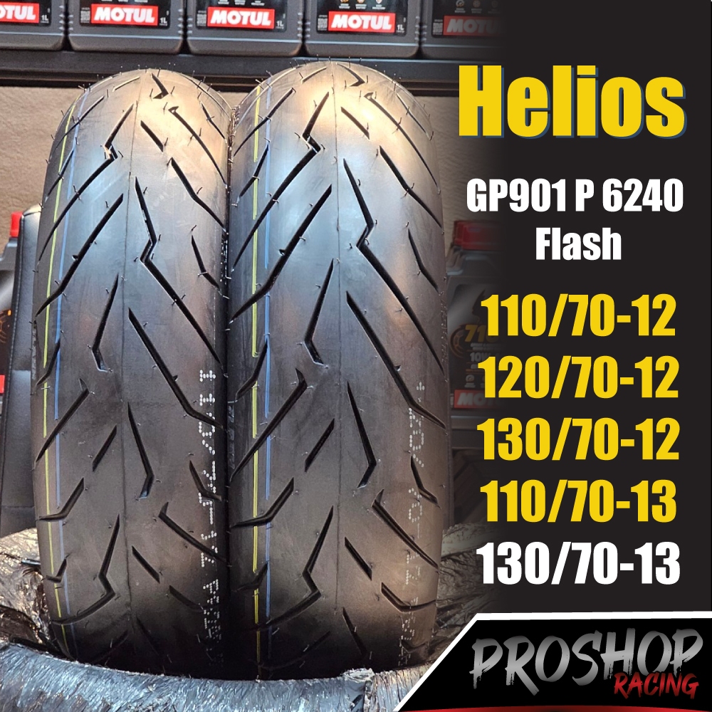 ยาง Helios GP901 P 6240 Flash สำหรับ Vespa Sprint Lambretta X300 Filano MSX Monkey Nmax ขอบ 12 13