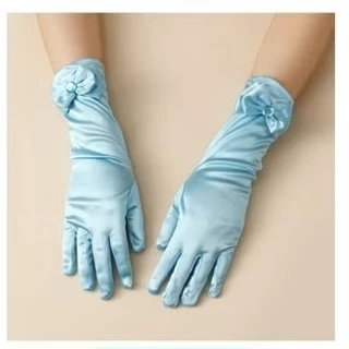 ถุงมือผ้าซาตินเด็ก ถุงมือเจ้าหญิง ยาว30cm พร้อมส่ง!