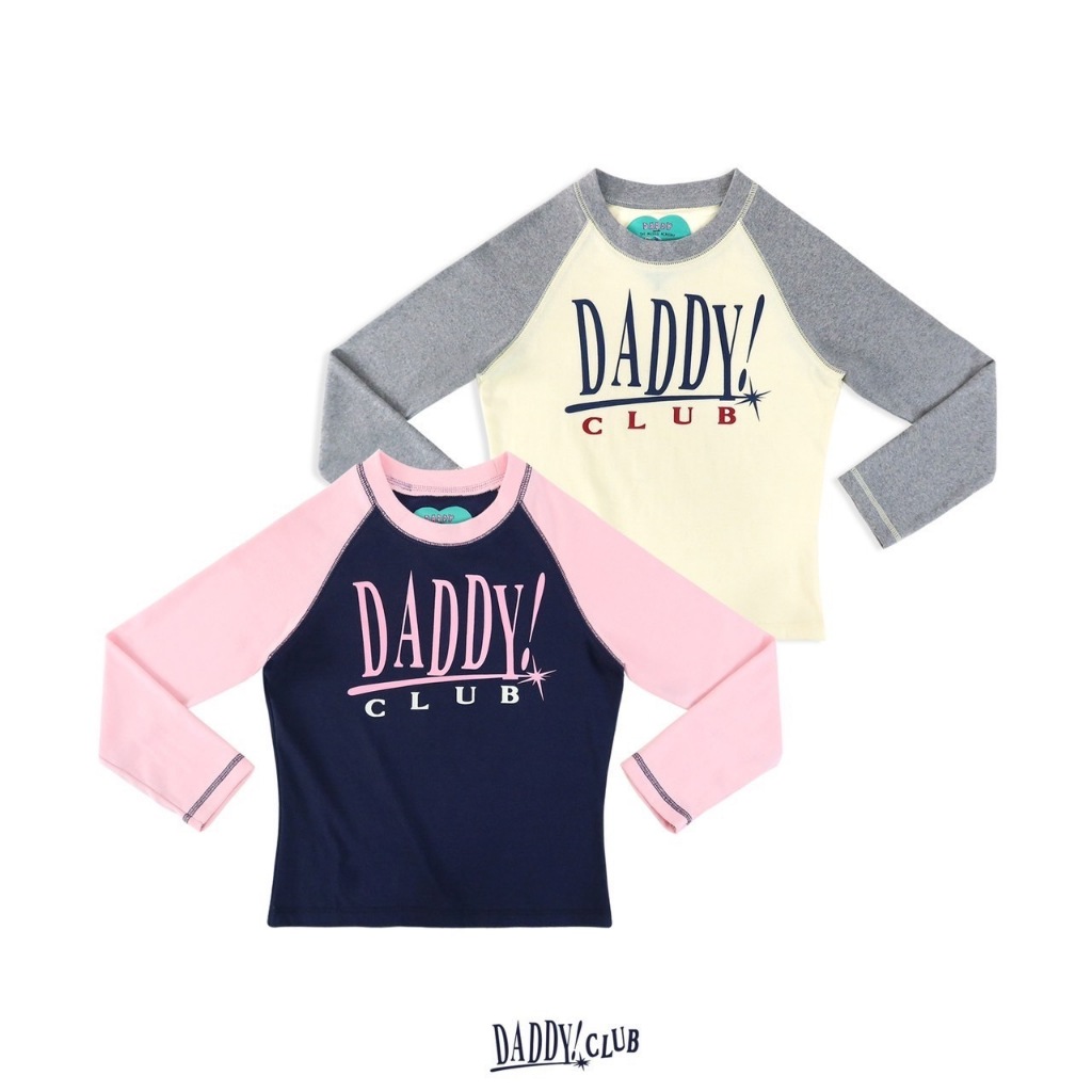 DADDYCLUB | Daddy Club Raglan Sleeve Crop Top
