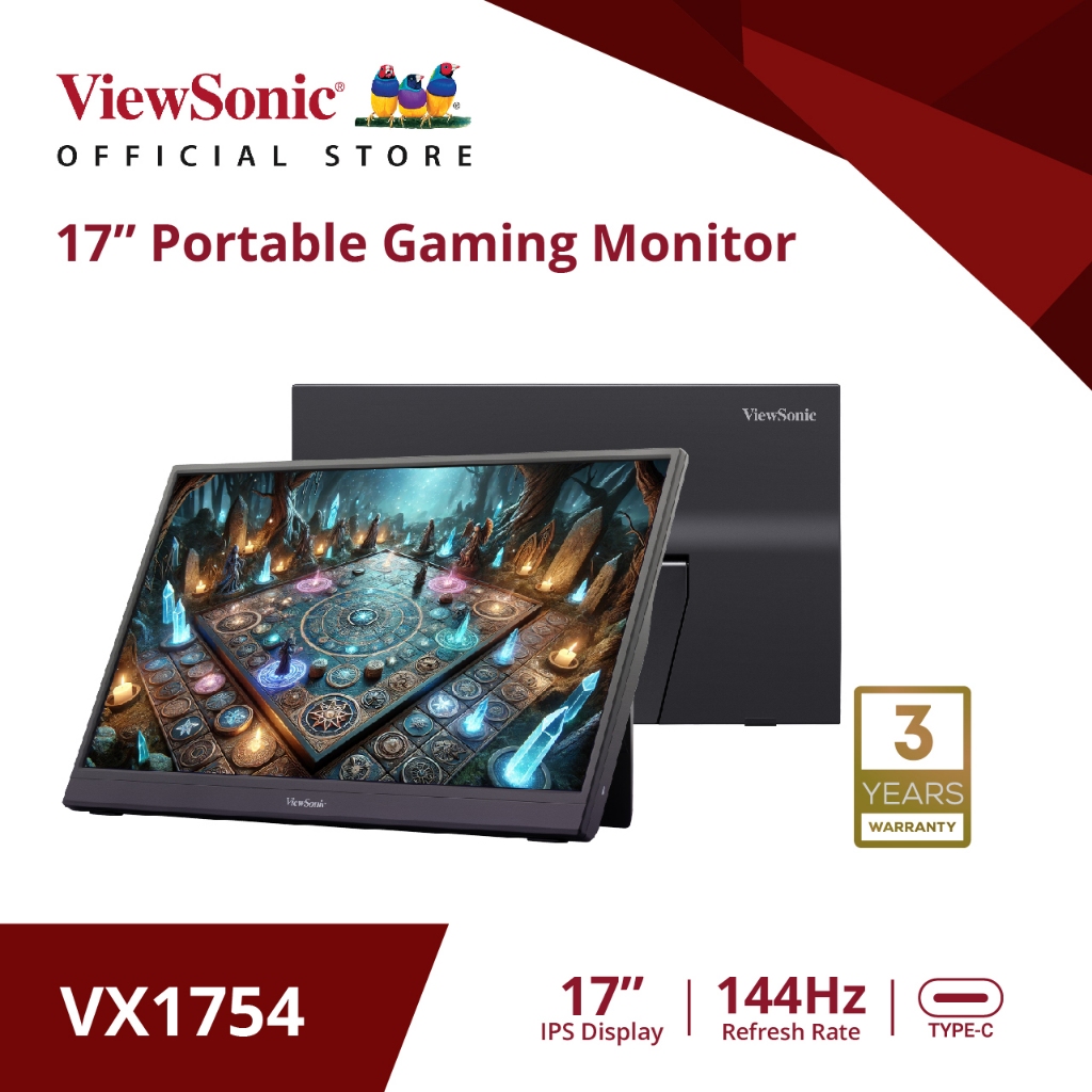 Viewsonic Gaming Monitor  VX1754  17" / Full HD / 144 Hz / IPS / 4 ms (จอมอนิเตอร์เกมมิ่ง)