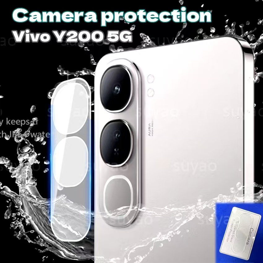 ฟิล์มกล้อง กระจก เลนส์กล้อง 3D สําหรับ Vivo Y21D Y31 V60lite V50lite Y04 Y29S Y200 Y19S Y300 Vivo นิรภัยกันรอย ฟิล์มใส - รูปที่ 3