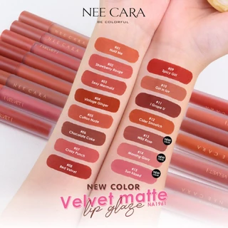 ถูก/แท้/มีไลฟ์ (มีสีใหม่) ลิป Nee Cara Velvet Matte Lip Glaze ลิปเกลซ แมท แมทต์ ลิปจุ่ม เวลเวท นีคาร่า