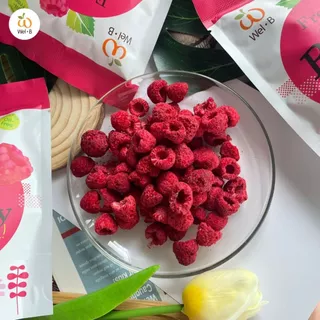 Wel-B Freeze-dried Raspberry 14g (ราสเบอร์รี่กรอบ 14 กรัม) 1 ซอง
