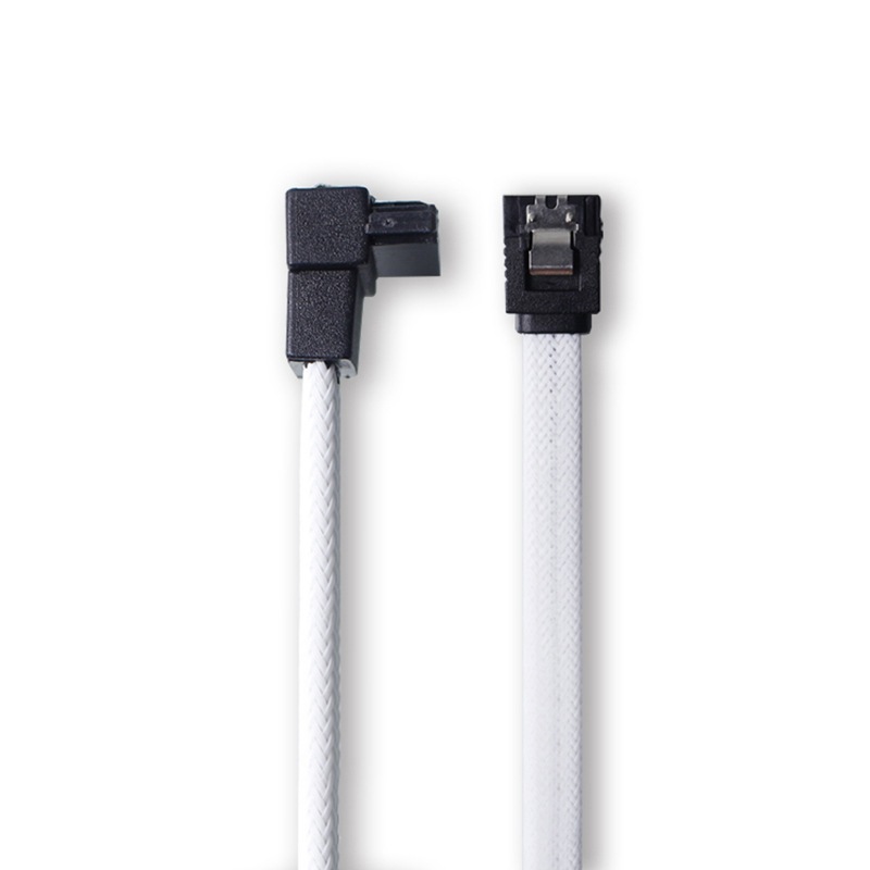 สายซาต้า สายถัก SSD HDD SATA 3.0 III Data Cable To SSD HDD Hard Disk Drive Cord Straight Right Angle 6Gb/s Nylon Sleeved