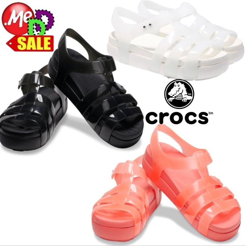 CROCS - ใหม่ คร็อคส์ รองเท้าลำลอง รุ่น Crocs Isabella Clog / Carlie Cut Out / Brooklyn Low / Mid Wed