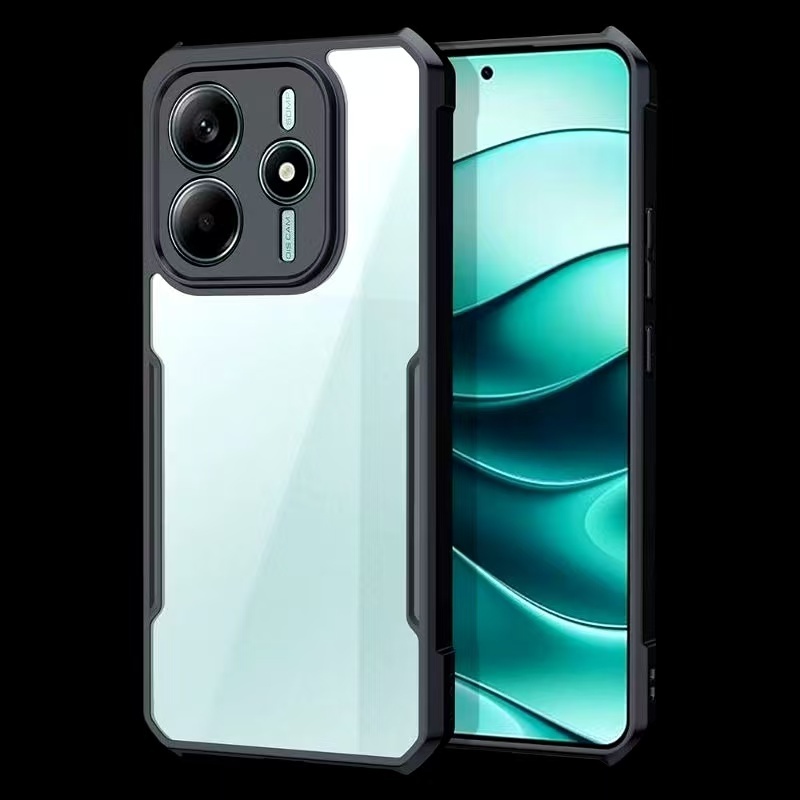 Redmi Note 14 Pro Plus/Redmi Note 14 SE 5GเคสกันกระแทกขอบสีหลังใสRedmi Note14/Redmi Note 14Pro/Redmi