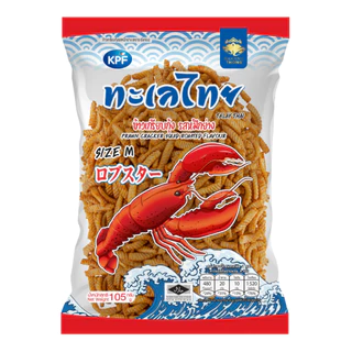[แพ็ค 3ซอง] ทะเลไทย ข้าวเกรียบกุ้งรสหมึกย่าง ข้าวเกรียบหมึกรสเผ็ดหวาน/ซอสโซยุ 105ก. - KP FOODS
