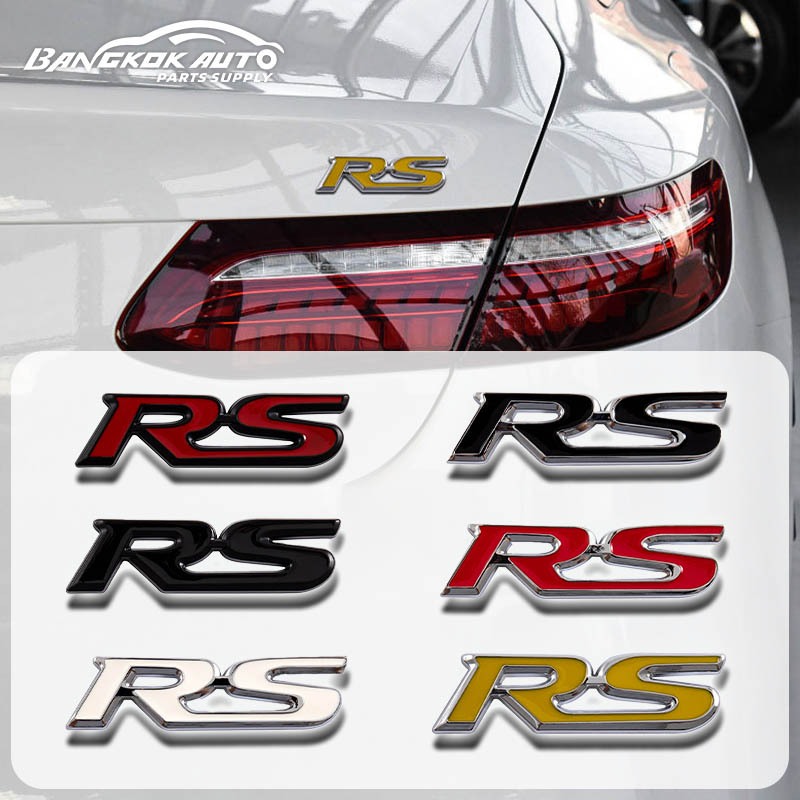 (แท้ พร้อมสต็อก) HONDA RS สติกเกอร์โลโก้ตกแต่งรถยนต์ โลโก้ โลโก้รถ โลโก้โลหะ สีแดง
