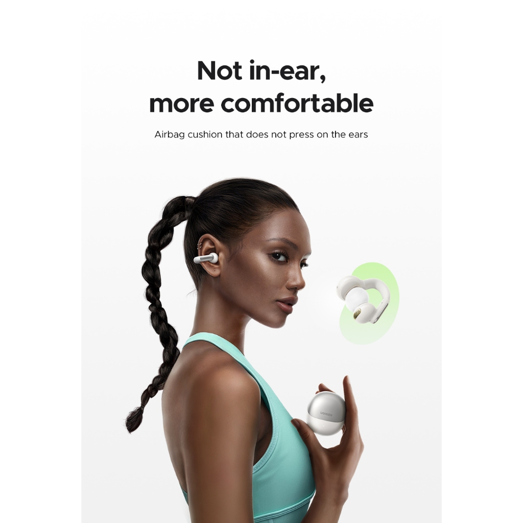 Ugreen HiTune S5 หูฟังไร้สายบลูทูธ 5.4 หูฟังเกี่ยวหูไร้สาย ใช้งานง่าย เสียงชัด พร้อมไมค์ในตัว รุ่น WS210