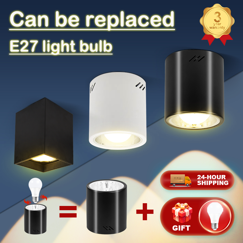 Led โคมไฟเพดาน โคมไฟดาวน์ไลท์ ติดลอย 3.5นิ้ว 4นิ้ว ดาวไลท์ led หลอดไฟแบบถอดเปลี่ยนได้ E27 Downlight ไฟ led เพดาน