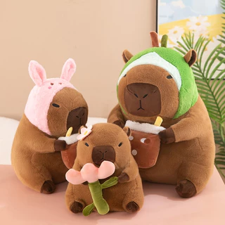 ตุ๊กตาคาปิบาร่าหลากสไตล์ 30CM 40CM และ50CM-ขนนิ่ม ผ้านุ่มน่ากอดสุดๆ เขียนการ์ดอวยพรได้