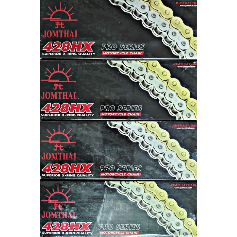 โซ่ 428 X-RING (มีลูกยาง X-RING) / โซ่ BIG 428 HN (ไม่มีลูกยาง) ข้อหนาพิเศษ  PRO SERIES ตราพระอาทิตย