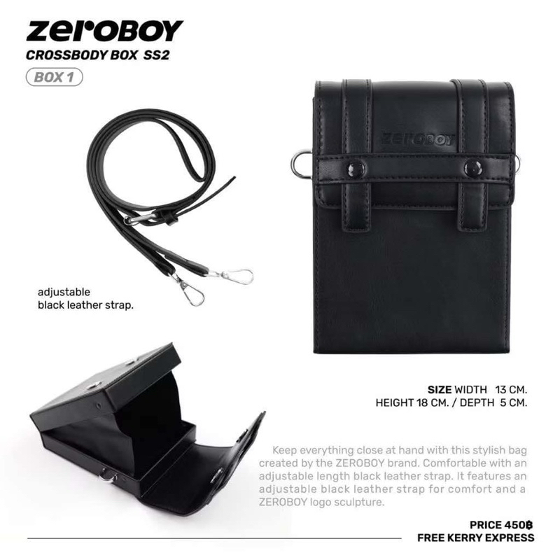 ZEROBOY - CROSSBODY BOX SS2 " กระเป๋าทรงกล่อง 2 แบบ "