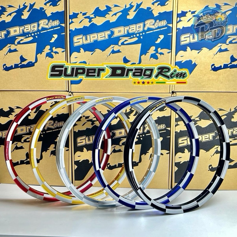 วงล้อ Super Drag ลายหมากรุก 1.40-17 (2 วง)