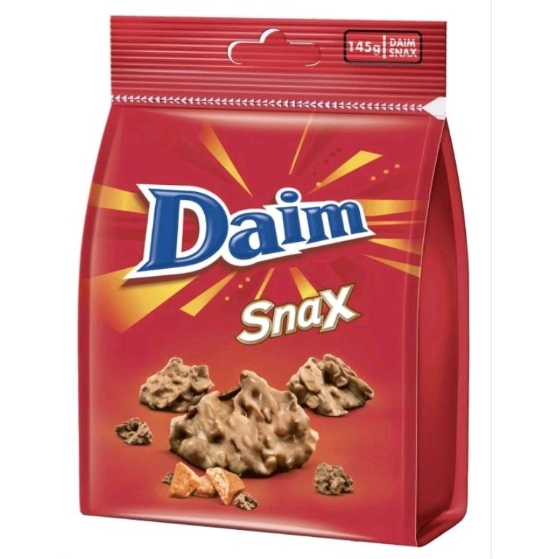 Daim Snax crunchy น้ำหนัก 145g Daim chocolate