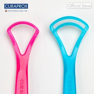 ที่ขูดลิ้น CURAPROX CTC 203 Duo Pack ประกอบไปด้วยรุ่น CTC 201 (แบบเรียบ) และ CTC 202 (แบบ 2 ชั้น - เรียบ และหยัก) (คละสี