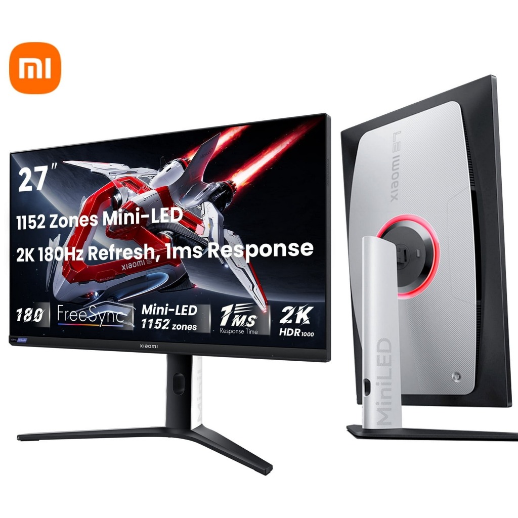 รุ่นท็อป Xiaomi Mini LED Gaming Monitor G Pro 27i 2K 180Hz 1ms GTG 1152 Mini LED HDR 1000