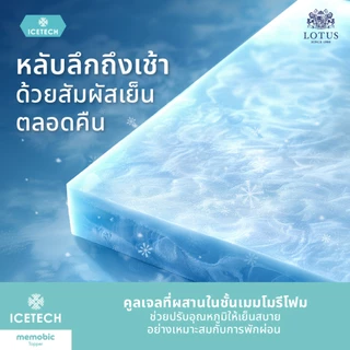 LOTUS รุ่น Iceland ที่นอนนุ่มสบาย ผสานเมมโมรี่โฟม เย็นสบาย คลายร้อน หลับสนิทยาวนาน หนา 10.5 นิ้ว ส่งฟรี