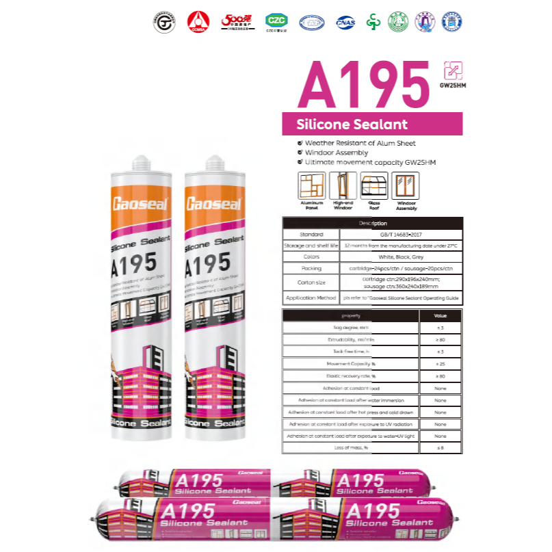 *พร้อมส่ง* ซิลิโคนไร้กรด Silicone Sealant Neutral cure หลอด 300 ml. ซิลิโคนไร้กรด อุดรอยต่อ อลูมิเนียมคอมโพสิต กระจก
