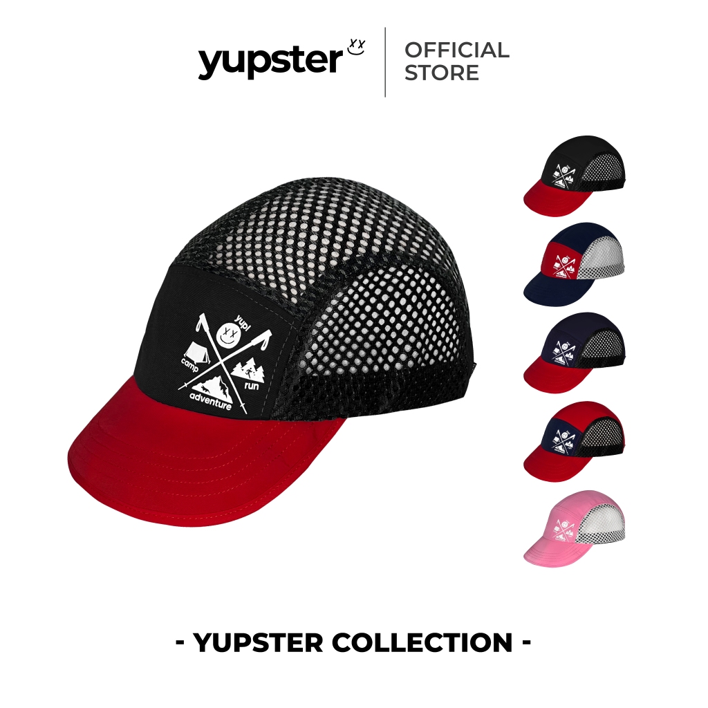 yupster 5 panel cap หมวกตาข่าย สำหรับวิ่ง น้ำหนักเบา แห้งไว พับเก็บง่าย วิ่งเทรล พจญภัย ไปเดินป่า