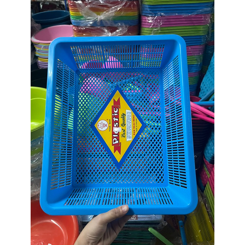 ตะแกรงเหลี่ยม ตะกร้าพลาสติก ตะกร้าเหลี่ยม มีหลากหลาย ขนาด 32.5x40x9.5 cm รุ่น335 SA รับประกันของแท้