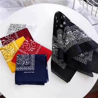 🎀พร้อมส่ง🎀 ผ้าเช็ดหน้า ขนาด 55×55 cm ผ้ามัดผม ลายวินเทจ สำหรับโพกผม [[ร้านไทย🇹🇭]]