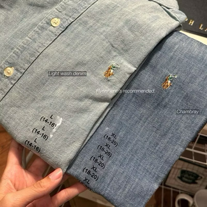 READY TO SHIP ✅ Ralph lauren Denim shirt (boy’s size)**สินค้าแท้100%