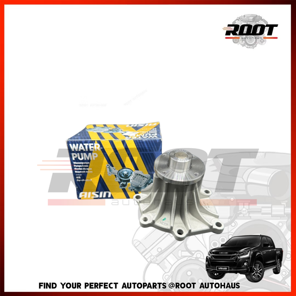 AISIN ปั๊มน้ำ ISUZU COMMONRAIL D-MAX ปี 03-19 เครื่อง 2.5/3.0 4JJ 4JK / MU-7 ปี 07 / MU-X ปี 14 ขึ้น