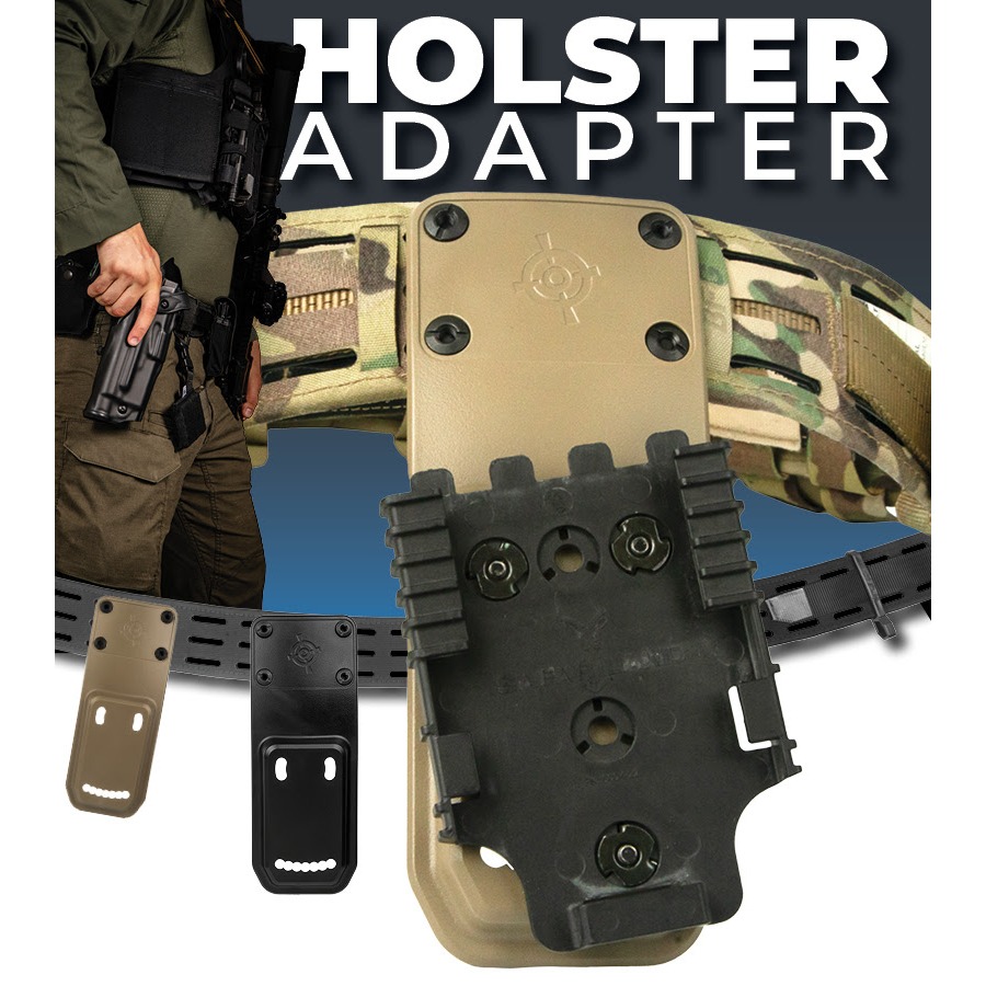 แผงอแดปเตอร์ติดตั้งซองแบบโหลดต่ำ จาก Blue Force Gear USA รุ่น Holster Adapter สำหรับติดตั้งซอง Safariland G-Code T-Rex