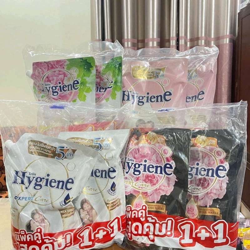 แพ็คคู่สุดคุ้ม!! 1+1 ปรับผ้านุ่มไฮยีน   สูตรเข้มข้นพิเศษ  ขนาด 1,100-1,150 มล.