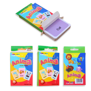 บัตรคํา flashcard ขนาด เสริมพัฒนาการเด็ก ชุดแฟลชการ์ด animal vegetable แฟลชการ์ดคำศัพท์