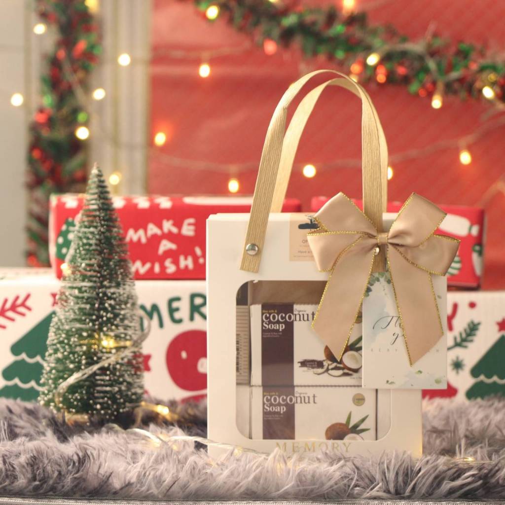ฺGift box set 2 ( Size S ) - หอมรัญจวน เซ็ตสบู่มะพร้าวข้าวหอมมะลิ