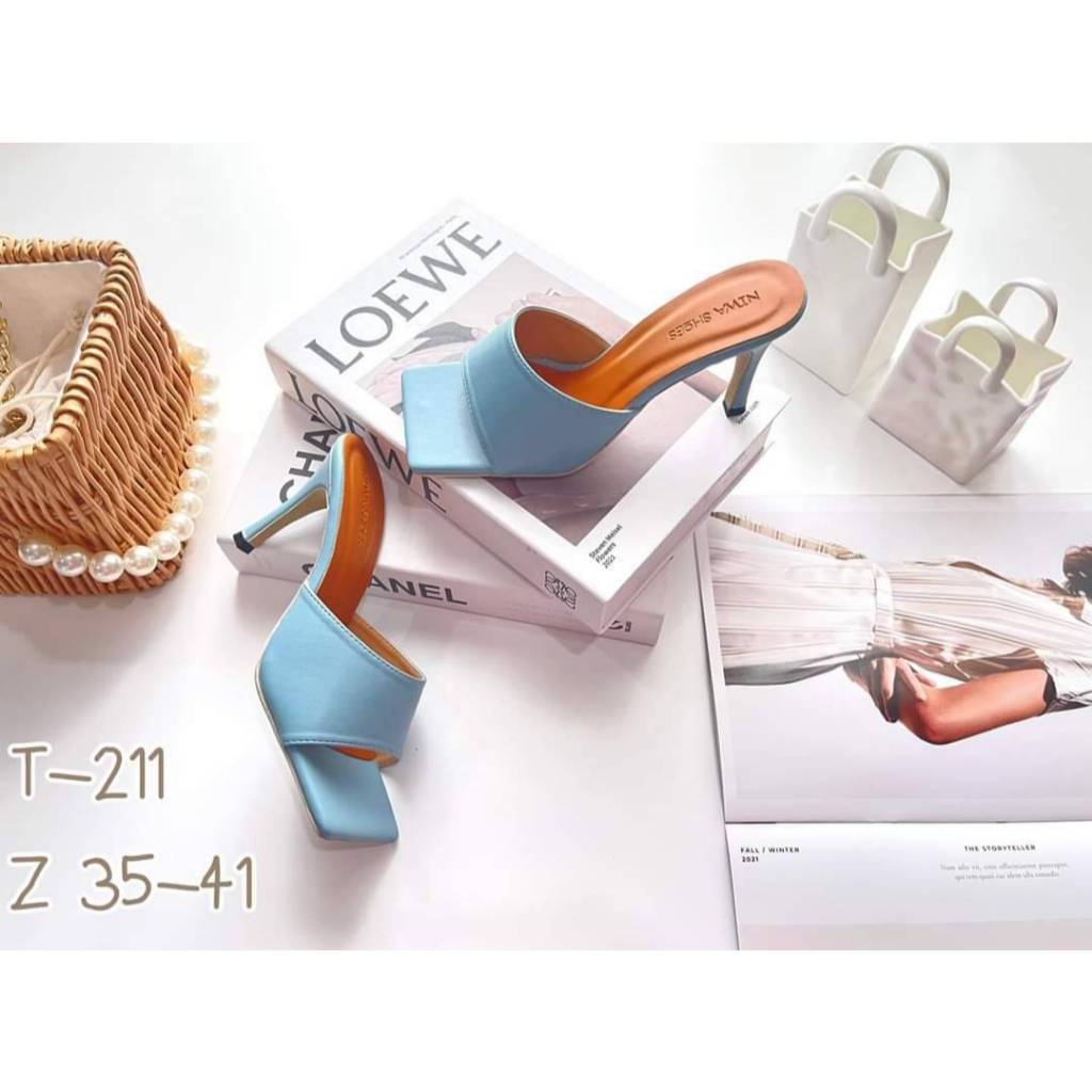 รองเท้าสตรีส้นสูง maix  ส้นสูง 3 นิ้ว เป็นหนังPu นิ่มใสสบาย รหัส T-211