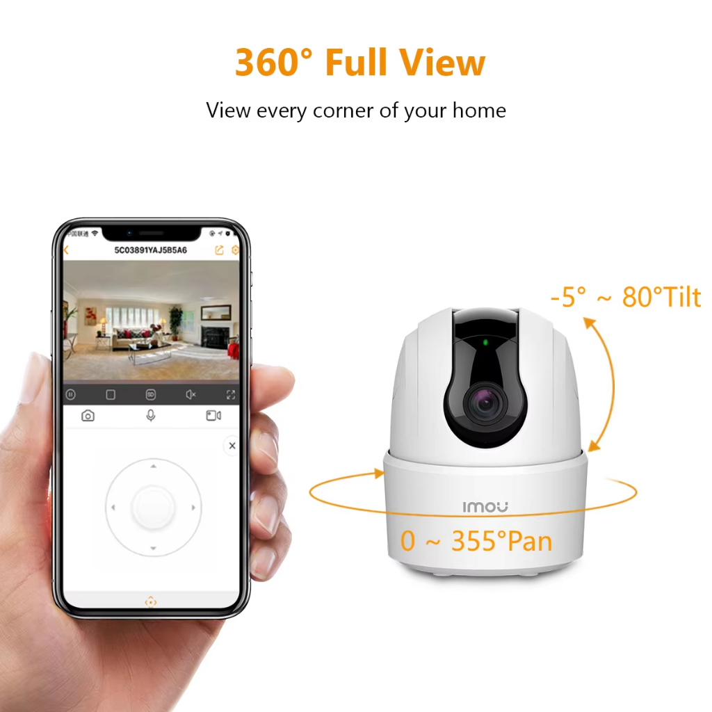 IMOU Ranger  2C PRO 3MP /5MP กล้องวงจรปิดภายใน การติดตามอัจฉริยะด้วยการครอบคลุม 360° ราคา ถูกที่สุด ดีลบีเคเค แกลเลอรีภาพที่ 3
