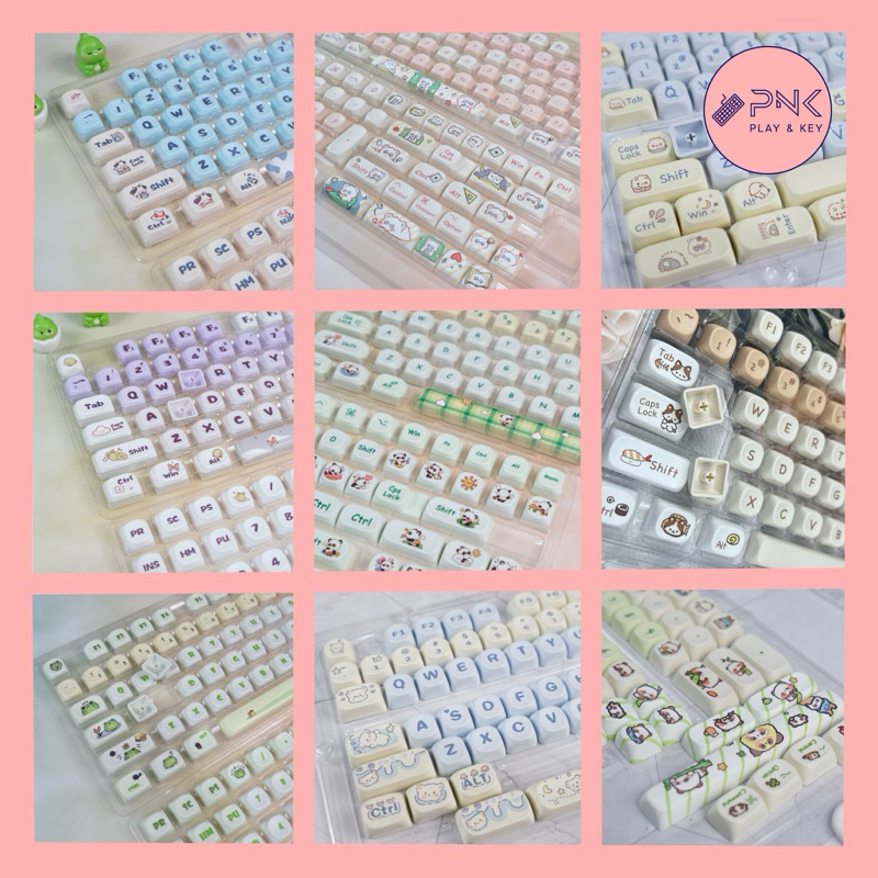 [ส่งจากไทย] รวม คีย์แคป น่ารักๆ Keycap MOA Profile PBT Alice keycaps set  คีย์แคปลาย คีแคป key cap ค