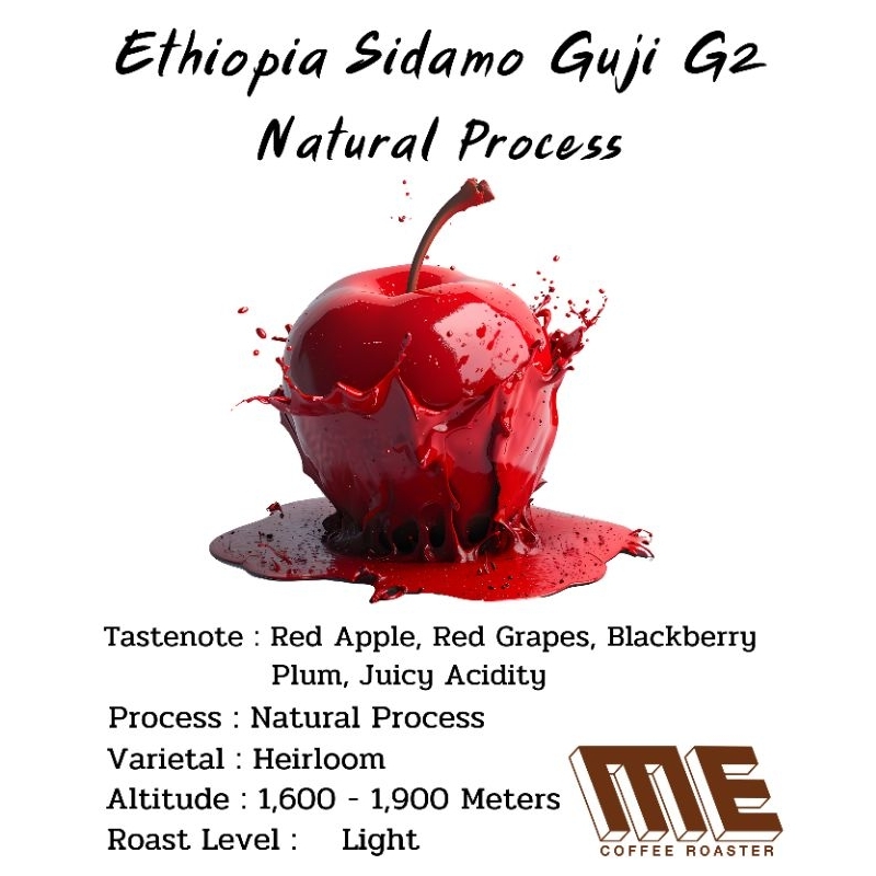 เมล็ดกาแฟ Ethiopia Sidamo G2 Natural Process