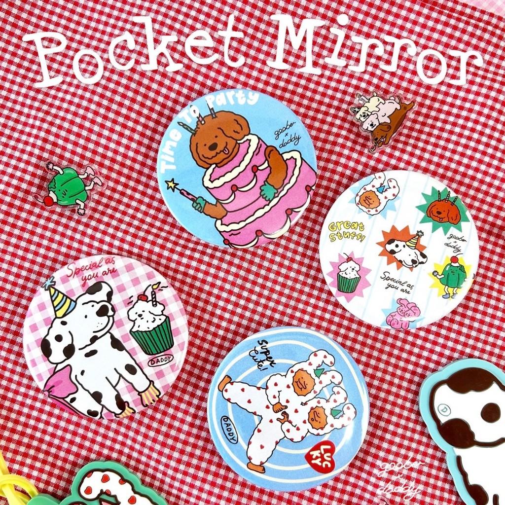 DADDYXGOOBER | Goober Pocket Mirror กระจกพกพา 4 ลายใหม่ สุดน่ารัก