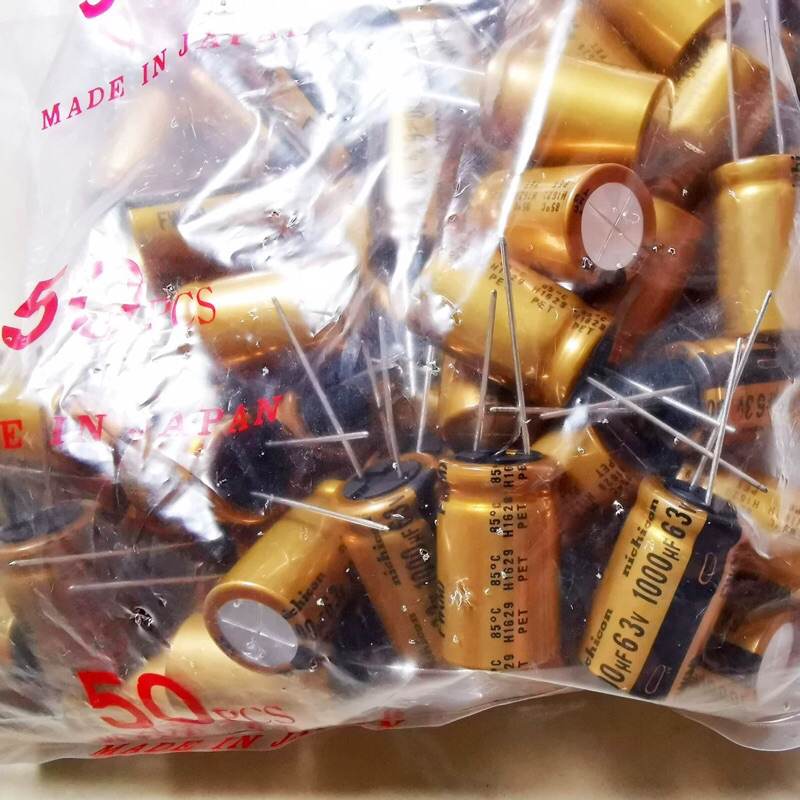 Nichicon FW Japan แท้100% Audio Electrolytic Capacitor 63V 1,000UF ขนาด16*25มม ราคา 1ชิ้น