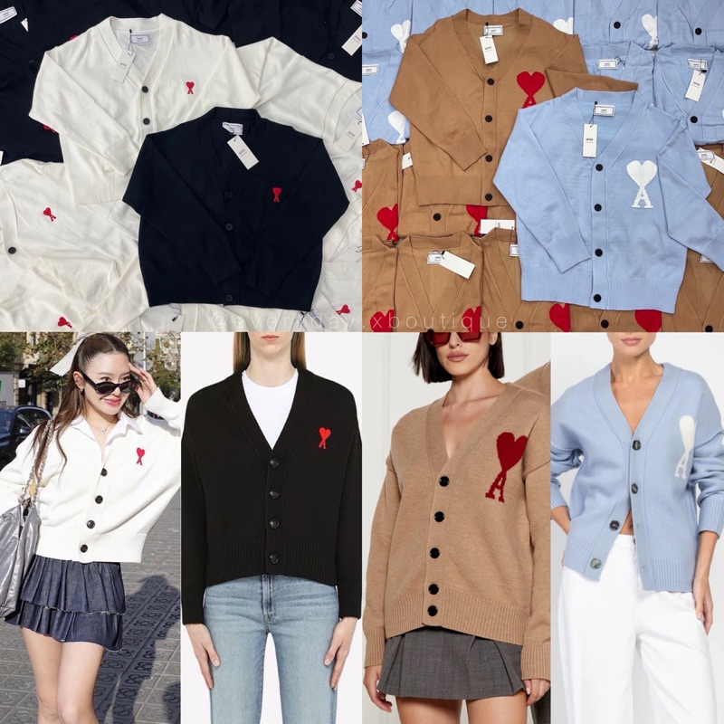 A Cardigan เสื้อคาร์ดิแกนไหมพรมแขนยาว คอวี กระดุมหน้า ทรงสวยมากกก ผ้านิตไหมพรมทออย่างดี ยืดหยุ่นได้ valen