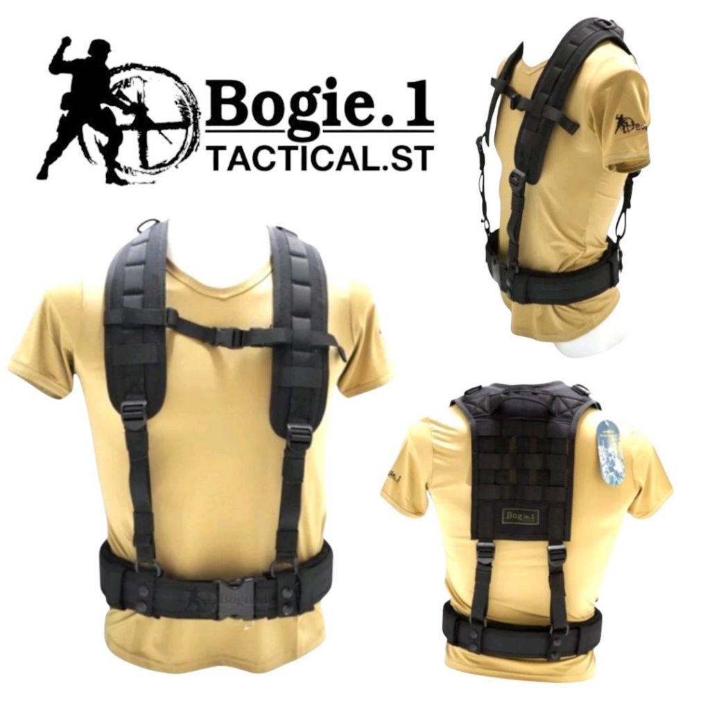 สายโยงบ่า สีดำ สายเก่ง ผ้าคอร์ดูร่า1000Dอย่าง ดี ของแท้ 100% Military shoulder straps