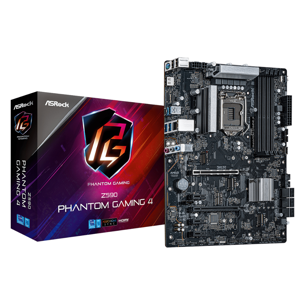 MAINBOARD (เมนบอร์ด) 1200 ASROCK Z590 PHANTOM GAMING 4 ตัวท็อป พร้อมส่ง